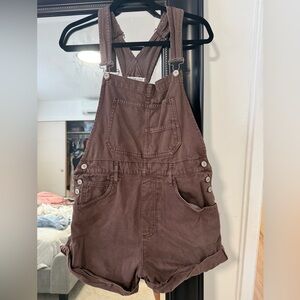 We The Free Brown Denim Overalls
